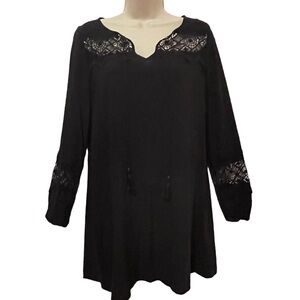 Express Women’s Black Crochet Accents Dress XS Mini So Cute!!!!